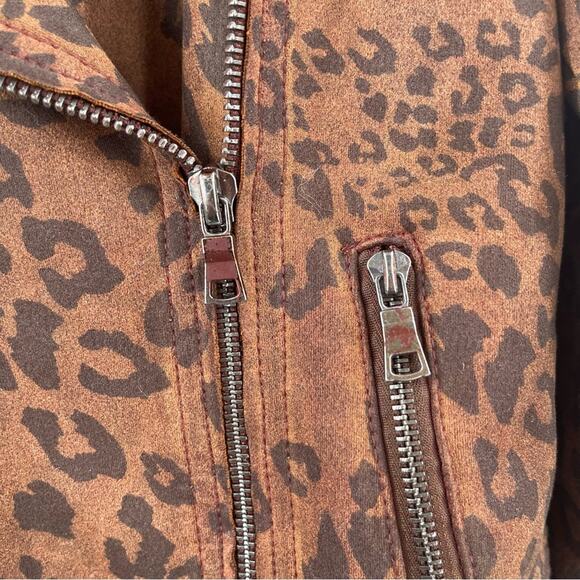 MARRAKECH x Anthropologie Jacket Size Small Marni Leopard Moto Animal Print Zip - Picture 9 of 16